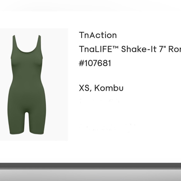 BNWT tab green romper shake it 7” size xs - Picture 2 of 2